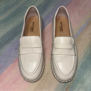 Bottero Comfort Pansy Ivory Chunky Loafers Size Womens 7